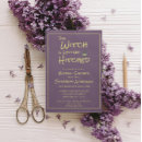 Search for witch bridal shower invitations Gold