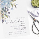 Search for hydrangea bridal shower invitations Blue and white