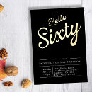 Search for black and gold 60th birthday invitations Calligraphy