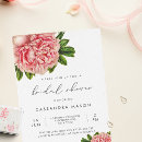Search for peony bridal shower invitations Vintage