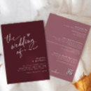 Search for burgundy wedding invitations simple