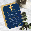 Search for boys confirmation invitations Navy blue