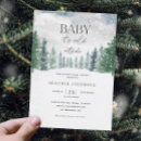 Search for snow baby shower invitations pine trees