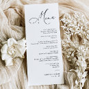 Search for vintage wedding menus Black and white