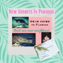 Search for beach moving announcement cards Palm trees