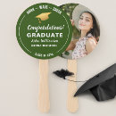 Search for green and white graduation favors Graduation ceremony fan