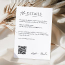 Search for details cards wedding enclosure cards qr code