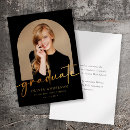 Search for elegant graduation announcement cards black and gold