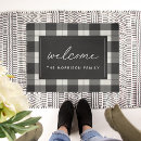 Search for black and white checkered doormats Welcome
