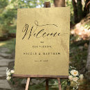 Search for black and gold wedding signs Script