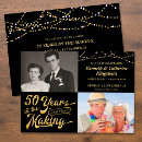 Search for 50th golden anniversary weddings black and gold