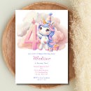 Search for pink and blue birthday invitations Unicorn