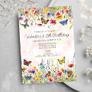 Search for wildflowers birthday invitations Colorful