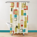 Search for retro shower curtains geometric