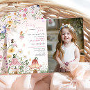 Search for wildflower 1st birthday invitations Fairy first birthday