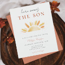 Search for here comes the son baby boy shower invitations Little ray of sunshine