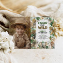 Search for boho 4th birthday invitations Four ever wild