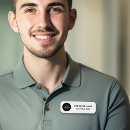 Search for black and white name tags Employee