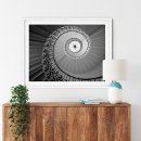Search for black and white staircase posters Spiral