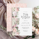 Search for rose 75th birthday invitations Pink roses