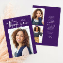 Search for purple thank you cards Calligraphy script