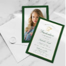Search for green and gold graduation invitations Elegant