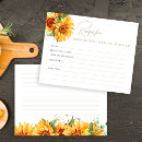 Search for sunflower recipe cards Watercolor