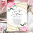 Search for rose gold sweet 16 invitations 16th birthday party