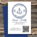 Search for nautical wedding save the dates Blue and white
