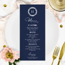 Search for monogram wedding menus Dinner