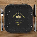 Search for 65th birthday decor Black and gold