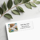 Search for photo return address labels Black and white
