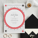 Search for casino wedding invitations Red