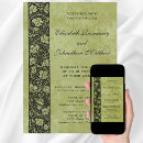 Search for grape vine wedding invitations Green