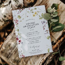 Search for botanical graduation invitations Spring summer flower