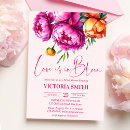 Search for love in bloom bridal shower invitations Pink