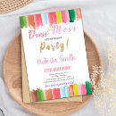 Search for rainbow art party invitations Children
