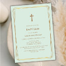 Search for mint baptism invitations Modern