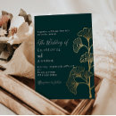 Search for emerald green and gold wedding invitations Botanical