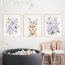 Search for bunny nursery art Watercolor flowers