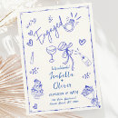 Search for blue engagement party invitations Whimsical