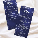 Search for navy blue wedding menus Modern