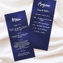 Search for navy blue wedding menus Modern