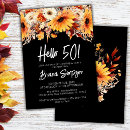 Search for black and white 50th birthday invitations Floral