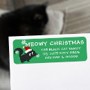 Search for cat christmas return address labels Pet