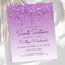 Search for purple sweet 16 invitations Sparkle