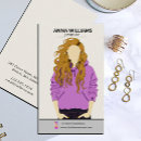 Search for long business cards Model woman girl face