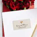 Search for love return address labels Gold
