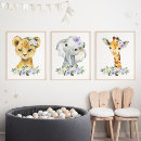 Search for purple elephant nursery decor Safari animals