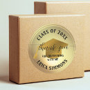 Search for gold foil thank you stickers Graduation